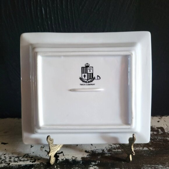 Abraham Lincoln Famous Words Porcelain Trinket Dish By Twos Company - Picture 2 of 3